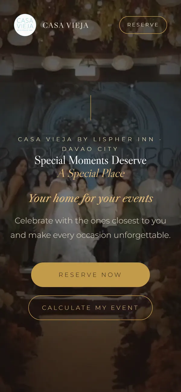 Casa Vieja by Lispher Inn homepage, mobile view